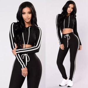 Fashion Nova Stretchy Two Piece Track Suif